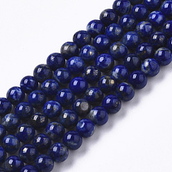 Lapis Lazuli Natural Lapis Lazuli Beads Strands, Round, 4.5mm, Hole: 0.7mm, about 92pcs/strand, 15.75 inch(40cm)