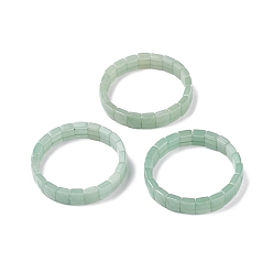 Green Aventurine Natural Green Aventurine Stretch Bracelets, Faceted, Rectangle, 2-3/8 inch(6cm)
