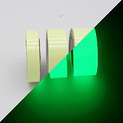 Green PVC Adhesive Glow in the Dark Tape, Waterproof Luminous Warning Tape, for Stairs, Walls and Steps, Flat, Green, 10mm, about 3m/roll