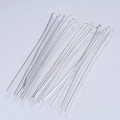 Stainless Steel Color 304 Stainless Steel Flat Head Pins, Stainless Steel Color, 45x0.6mm, 22 Gauge, Head: 1.5mm