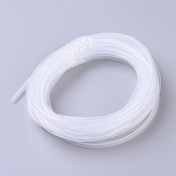 Прозрачный Полый прозрачный синтетический резиновый шнур, прозрачные, 6 мм, отверстие : 4.5 мм