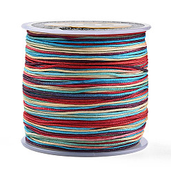 Medium Turquoise Nylon Thread, Segment Dyed Chinese Knotting Cord, Nylon String for Beading Jewelry Making, Medium Turquoise, 0.8mm, about 109.36 Yards(100m)/Roll