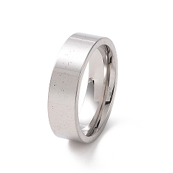 Stainless Steel Color 201 Stainless Steel Plain Band Ring for Women, Stainless Steel Color, 6mm, Inner Diameter: 17mm