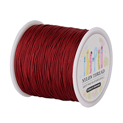 Dark Red Nylon Thread, Dark Red, 0.8mm, about 98.43yards/roll(90m/roll)
