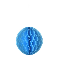 Озёрно--синий Бумажный сотовый шар, бумажный фонарь, с хлопчатобумажной нитью, для свадебной и праздничной вечеринки, Плут синий, 355 мм