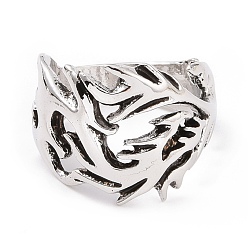 Античное Серебро Широкие кольца из драконьего сплава для мужчин, панк полые манжеты кольца, античное серебро, размер США 9 (18.9 мм), 5~18 мм