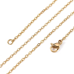 Золотой 304 из нержавеющей стали кабель цепи ожерелья, с карабин-лобстерами , золотые, 17.7 дюйм (45 см), 1.5 мм