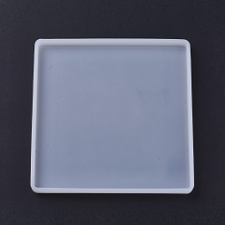 Белый Силиконовые формы, формы для литья смолы, для уф-смолы, изготовление ювелирных изделий из эпоксидной смолы, квадратный, белые, 186x186x12 мм, внутренний: 176x176 mm