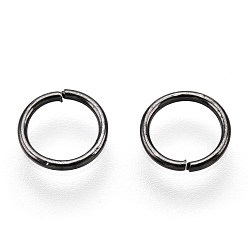 Gunmetal Iron Open Jump Rings, Nickel Free, Round Ring, Gunmetal, 21 Gauge, 6x0.7mm, Inner Diameter: 4.5mm, about 20000pcs/1000g