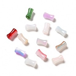 Mixed Color Opaque Spray Painted Glass Beads, Drum, Mixed Color, 8x4mm, Hole: 1.4mm