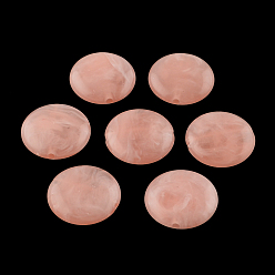 Light Coral Flat Round Imitation Gemstone Acrylic Beads, Light Coral, 22x8.5mm, Hole: 2mm, about 190pcs/500g