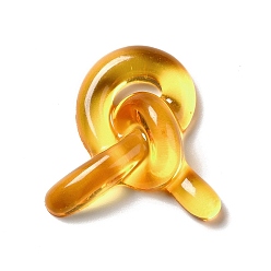 Oro Cabochons de la resina transparente, lazo, oro, 26x25~25.5x8 mm