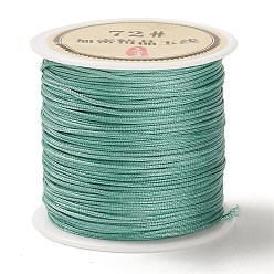 Aigue-Marine Moyen 50 yards cordon de noeud chinois en nylon, cordon de bijoux en nylon pour la fabrication de bijoux, aigue-marine moyenne, 0.8mm