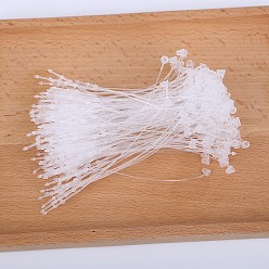Blanco 500 cuerda de sellado de etiquetas de plástico, cierres de etiqueta de plástico, pasadores de bucle de sellado, blanco, 125 mm