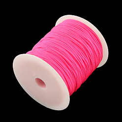 Deep Pink Nylon Thread, Deep Pink, 1mm, about 153.1 yards(140m)/roll