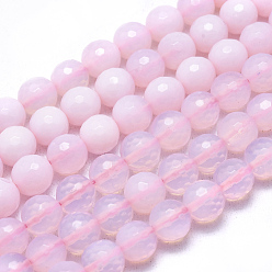 Opalite Opalite Beads Strands, Faceted, Round, 9.5~10mm, Hole: 1mm, about 40pcs/strand, 15.16 inch(38.5cm)