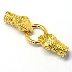 Oro Anillos de puerta de resorte de aleación, o anillos, con los extremos del cordón, serpiente, dorado, 6 calibre, 81 mm
