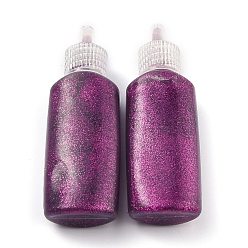 Purple Glitter Glue, Friendly Odorless 3D Flash Glue Pen, for Arts and Crafts, Purple, 2.9x1.8x8.95cm