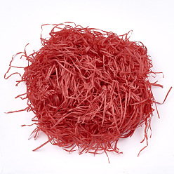 Red Decorative Raffia Tissue Scraps Paper Packing Material, For Gift Filler, Red, 2~4mm, about 20g/bag