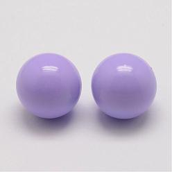 Lilac Brass Chime Ball Beads Fit Cage Pendants, No Hole, Lilac, 16mm
