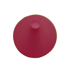 Roja Granos de acrílico redonda transparente, esmerilado, rojo, 10 mm, Agujero: 2 mm, sobre 880 unidades / 500 g