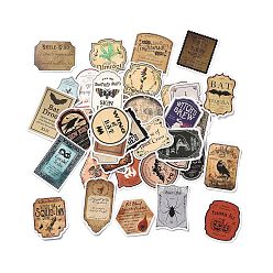 Mixed Color Retro Potion Label Paper Stickers Set, Adhesive Label Stickers, for Water Bottles, Laptop, Luggage, Cup, Computer, Mobile Phone, Skateboard, Guitar Stickers, Mixed Color, 42~71x40~57x0.3mm