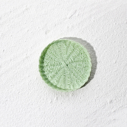 Vert Clair Ornements miniatures en résine tressée, accessoires de maison de poupée micro paysage, décorations d'accessoires de simulation, vert clair, 38x5mm