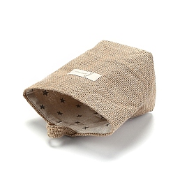 Gris Panier de rangement pliable en coton, sacs de rangement muraux, pour placard de porte murale à la maison, motif en étoile, grises , 18.5x9.5x1.55 cm