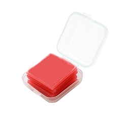 Roja 6 piezas de arcilla de pegamento de silicona, para la pintura de diamantes, plaza, rojo, 25x25 mm