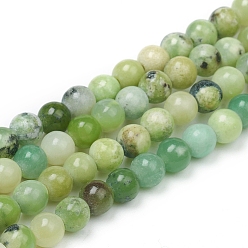 Serpentine Natural Serpentine Beads Strands, Round, 4mm, Hole: 0.8mm, about 88pcs/Strand, 15.16 inch(38.5cm)