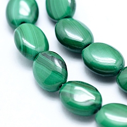 Malachite Malachite naturelles brins de perles, ovale, 9.5~10x8x5mm, Trou: 0.8mm, Environ 43 pcs/chapelet, 15.75 pouce (40 cm)