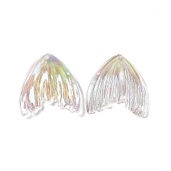 Claro AB Colgantes de acrílico transparentes, color de ab, encanto de cola de pescado, claro ab, 33x32x4 mm, agujero: 1.5 mm