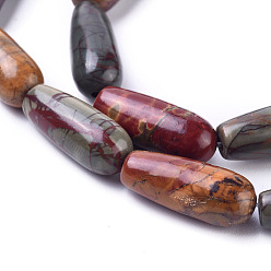 Picasso Jasper Natural Picasso Stone/Picasso Jasper Beads Strands, Teardrop, 19.5~20x8mm, Hole: 1mm, about 20pcs/Strand, 15.55 inch(39.5cm)