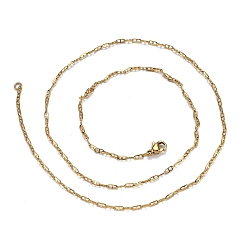 Golden 304 Stainless Steel Mariner Link Chain Necklaces, Golden, 19.68 inch(50cm), 1.4mm 