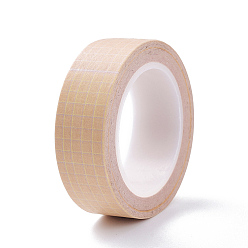 PeachPuff DIY Scrapbook Decorative Paper Tapes, Adhesive Tapes, Grid Pattern, PeachPuff, 15mm, about 10m/roll