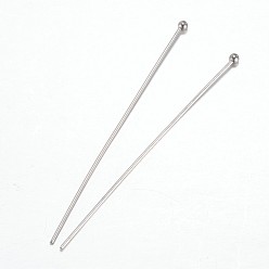 Stainless Steel Color 304 Stainless Steel Round Ball Pins, Stainless Steel Color, 50mm, Pin: 0.7mm, 500pcs/bag