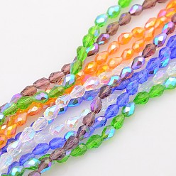 Colorful Colorful, 8x6mm, Hole: 1.5mm, about 65~66pcs/strand, 19.29~19.69 inch(49~50cm)