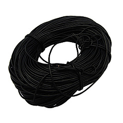 Black 100M Cowhide Leather Cord, Leather Jewelry Cord, Black, 2.5mm