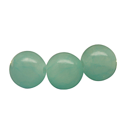 Turquoise Natural Yellow Jade Beads Strands, Round, Dyed, Turquoise, 6mm, Hole: 1mm, about 68 pcs/strand, 16 inch