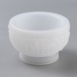 Белый Силиконовые формы чаши для тиснения, формы для литья смолы, для шкатулки diy, подсвечники, коробка конфет, уф-смола, изготовление изделий из эпоксидной смолы, белые, 61x96 мм, внутренний диаметр: 69 мм