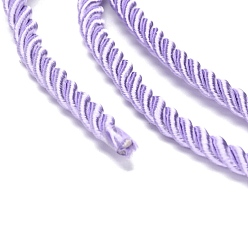 Lavender Polyester Cord, Twisted Cord, Lavender, 5mm, about 97~100m/bundle