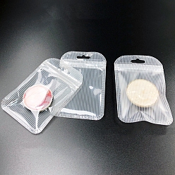 Прозрачный Пластиковые подарочные пакеты с застежкой-молнией в прямоугольную полоску, самозапечатывающиеся повторно закрывающиеся мешочки для хранения часов с ручкой-брелком, прозрачные, 11x7 см