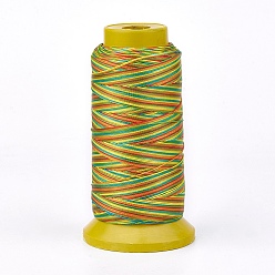 Colorful Polyester Thread, for Custom Woven Jewelry Making, Colorful, 1mm, about 230m/roll