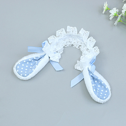 Light Sky Blue Mini Plush Doll Rabbit Ears, for DIY Moppet Makings Kids Photography Props Decorations Accessories, Light Sky Blue, 200x90x50mm