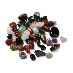 Mixed Stone Natural Stone Beads, No Hole, Nuggets, Tumbled Stone, Vase Filler Gems, 9~45x8~35x4~30mm, about 47~143pcs/1000g