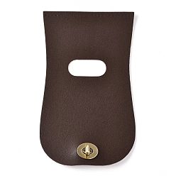 Brun Foncé Housse de sac en simili cuir, avec fermoirs en alliage à verrouillage par rotation, accessoires de remplacement de sac, brun foncé, 23.1x13.5x0.15~22 cm, Trou: 1mm