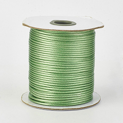 Dark Sea Green Eco-Friendly Korean Waxed Polyester Cord, Dark Sea Green, 1mm, about 169.51~174.98 Yards(155~160m)/Roll