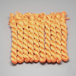 Naranja Oscura Cordones de poliéster trenzado, naranja oscuro, 1 mm, aproximadamente 28.43 yardas (26 m) / paquete, 10 paquetes / bolsa