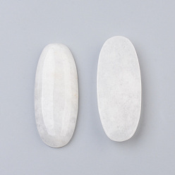 White Jade Natural White Jade Cabochons, Oval, 52x21x8mm