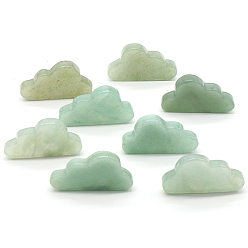 Green Aventurine Natural Green Aventurine Display Decorations, for Home Office Desk, Cloud, 30~33x50~53x7mm